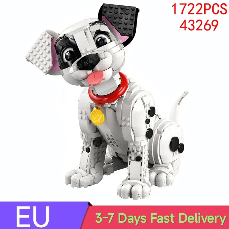 1722 stück Niedlichen Welpen Bausteine Tier Hund Modell Diy Montage Ziegel Spielzeug Kinder Weihnachten Geschenk Kompatibel Mit Set 43269 Image