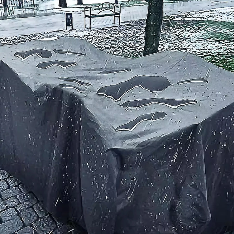 Wasserdichter Stoff-Überzug für den Außenbereich, PVC, für Lounge-Sessel, Kunststoff, sonnenbeständig, staubdicht, für alle Jahreszeiten, universell, schneesicher Image