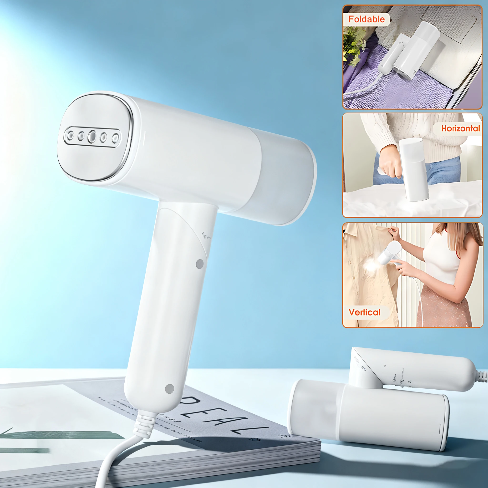 Défroisseur vapeur pliable Portable pour vêtements, fer plat à vapeur verticale, Machine à repasser les vêtements, vaporiseurs, fer à vapeur portatif