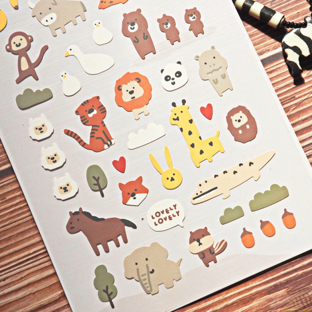 Koreanische Import BONITO Schöne Tiere Zoo Papier Aufkleber Scrapbooking Diy Journal Ästhetische Aufkleber Schreibwaren Deco Schule Versorgung Image