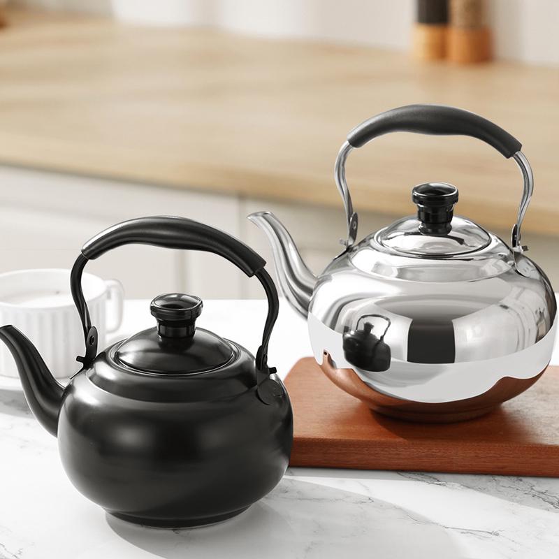 Bollitore in acciaio inox spesso / Bollitore da esterno / Bollitore per piano cottura a induzione / Bollitore a fiamma / Teiera / Set da tè da esterno