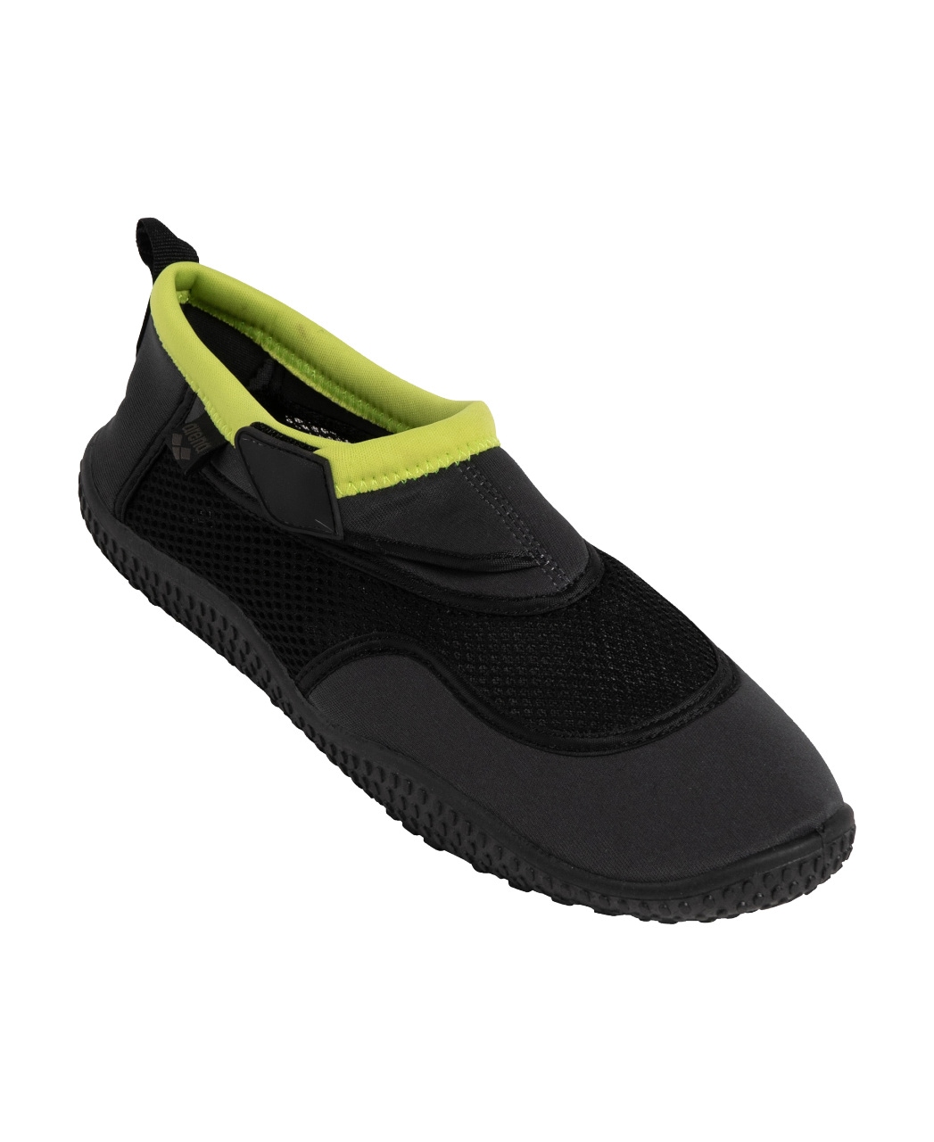 Badeschuh ARENA "ARENA WATERSHOES", Herren, Gr. 36, grau (schwarz_grau, li), Obermaterial: 60% Polyester, 38% Gummi, 2% Nylon, Schuhe Badeschuh