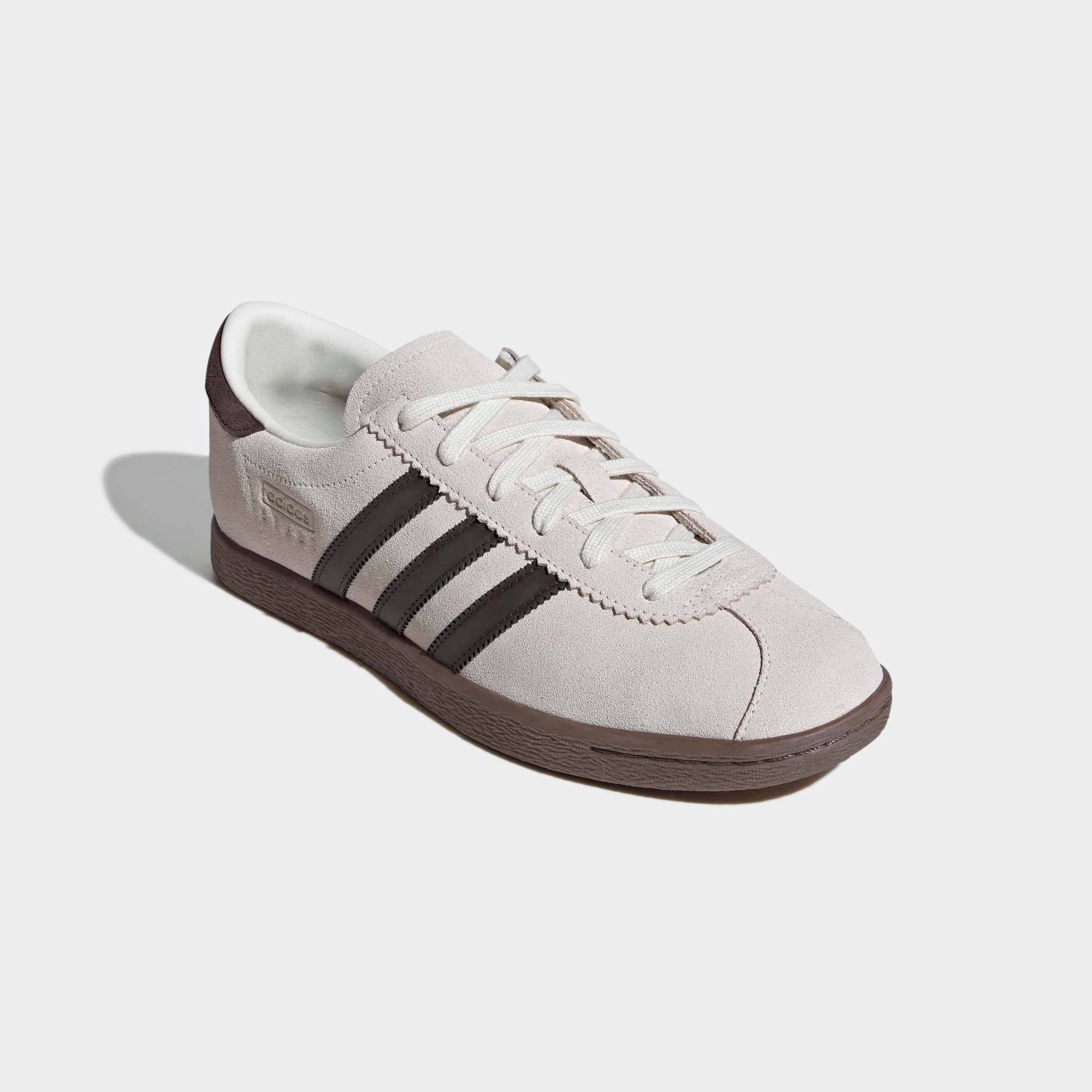 Sneaker ADIDAS ORIGINALS "STADT", Damen, Gr. 43, cloud weiß, schwarz braun, gum5, Leder, Synthetik, Schuhe Sneaker