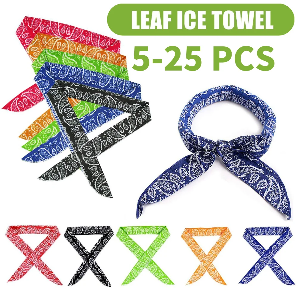 5–25 Stück Sommer-Eiskühlungsschal, cooler Schal, Halswickel, Chill für Outdoor-Sport, Stirnband, Handtuch, Armband, Sonnenschutz, Schal Image