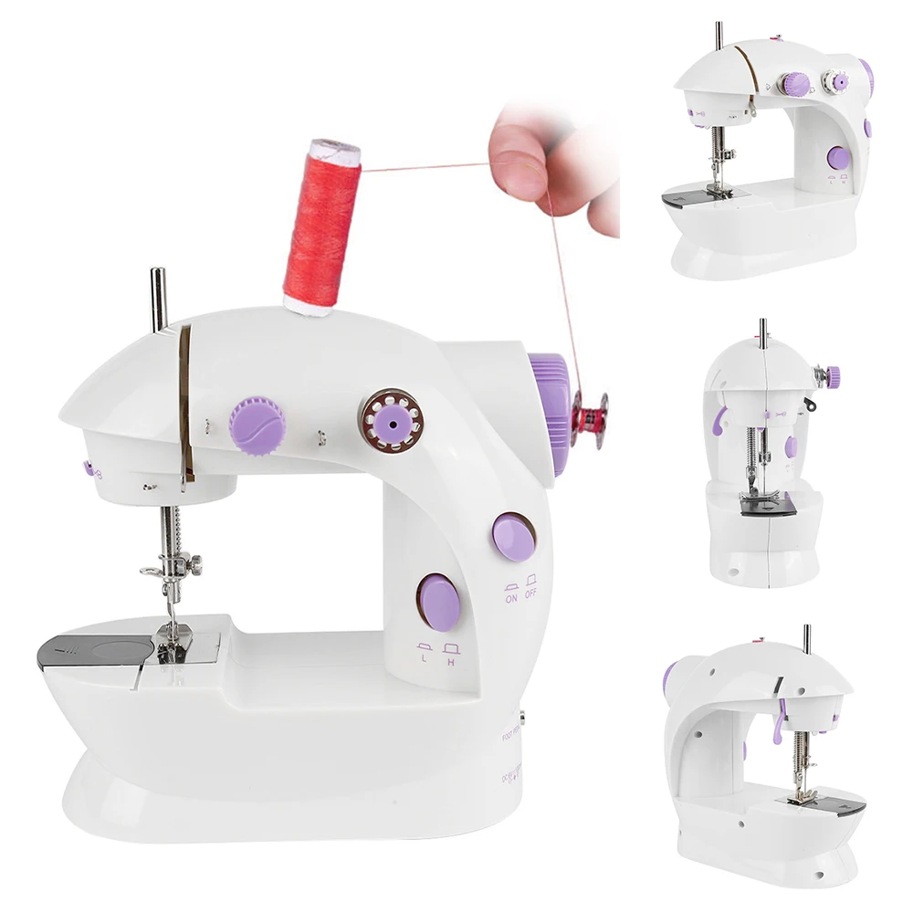 Mini machine à coudre, machine à coudre portable avec lumière, machine à coudre électrique, facile à utiliser pour les débutants et les bricoleurs
