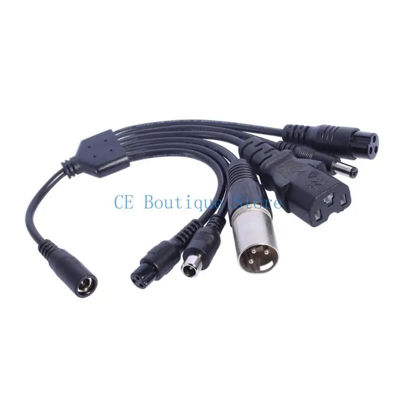 1 bis 6 Ladeadapter 5,5 x 2,1 mm Buchse auf 8016 Stecker und 5,5 x 2,5 mm stabile Adapter für Elektroroller-Netzkabel Image