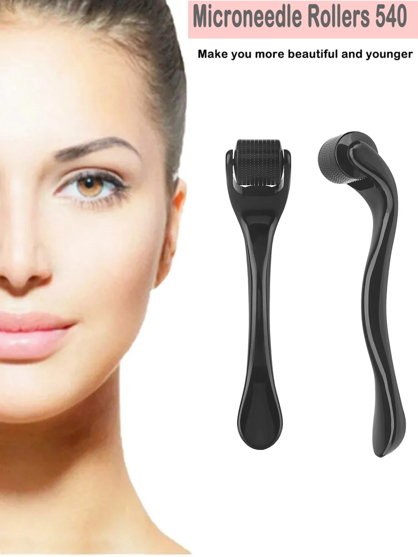 1 Stück 540 Mikronadelrollen, dermatologische Derma-Mikronadeln, Titan, hilft das Haar, weich, Aknenarben, Haut, Gesichtspflege-Werkzeug Image