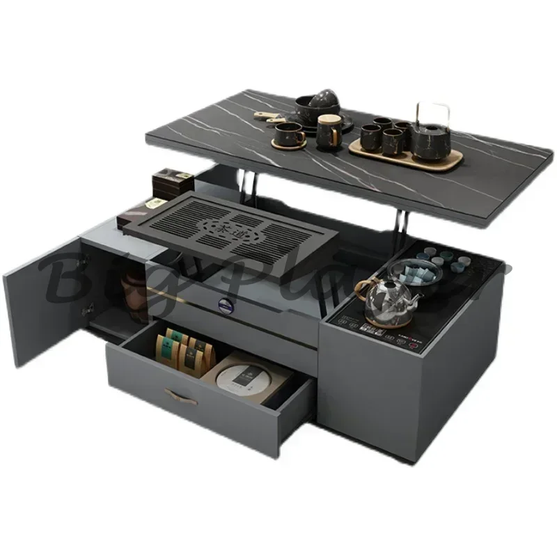 Multifunktionaler Couchtisch mit Liftplatte, moderner Luxus-Couchtisch für Wohnzimmer, einzigartige, einfache Muebles Auxiliares-Möbel