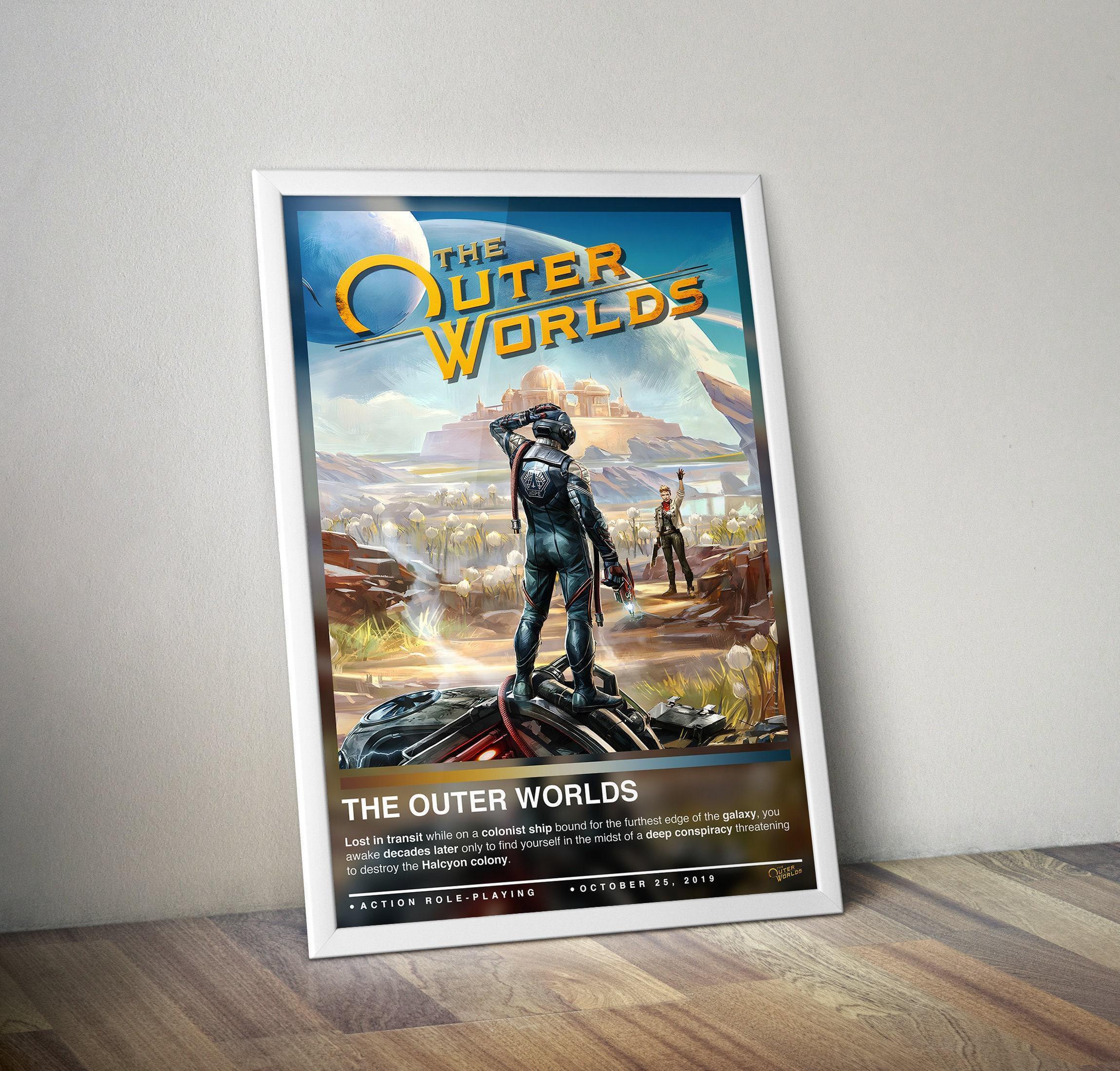 Poster di The Outer Worlds / Poster di videogiochi / 4 colori / Decorazioni per videogiochi / Poster di videogiochi / Regali per videogiochi / Stampe