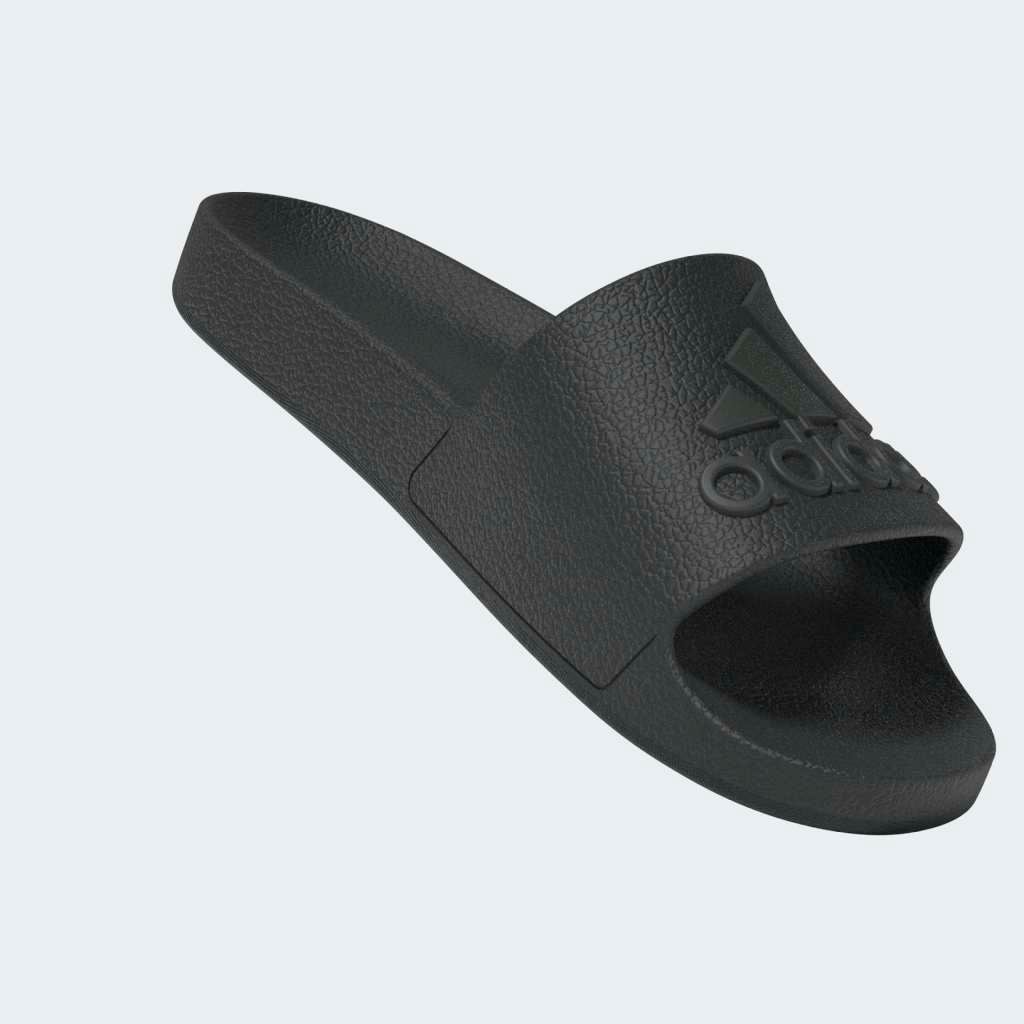 Badesandale ADIDAS SPORTSWEAR "ADILETTE AQUA", Herren, Gr. 40,5, schwarz (core schwarz, core schwarz, core schwarz), Synthetik, Schuhe