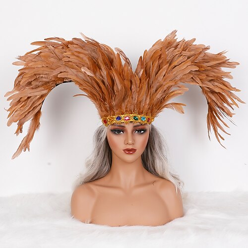 Karnevalskostüm Karneval Ausgefallene Kostüme Federkopfschmuck Cosplay Erwachsene Unisex Karneval Karneval in Rio Party Leistung Einfaches Karnevalskostüm Verkleiden Image