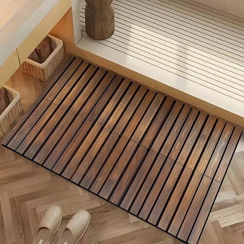 Strapazierfähige, rutschfeste 3D-Fußmatte mit Hohlraumstruktur, saugfähig und leicht zu reinigen – die perfekte Fußmatte für den Eingangsbereich Ihres Zuhauses und als Geschenk für Einsteiger. Image