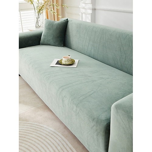 1 Stück Cord-Streifensofabezug, modisch, luxuriös, dekorativ, rutschfest, staubdicht, kratzfest, für Schlafzimmer, Wohnzimmer, Arbeitszimmer, Zuhause, Geschenkidee für jede Jahreszeit Image