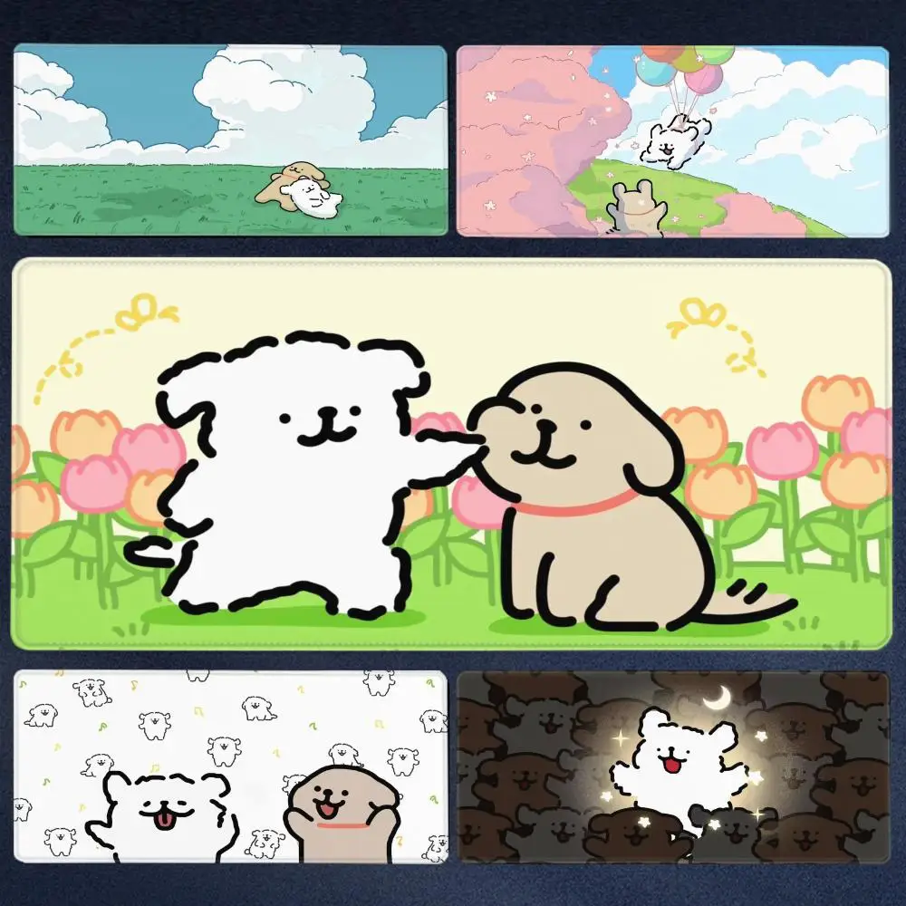 Korea Malteser Welpe süßer Hund Mousepad Computer Laptop Gamer Pad PC Gaming Zubehör Schreibtischmatten Image