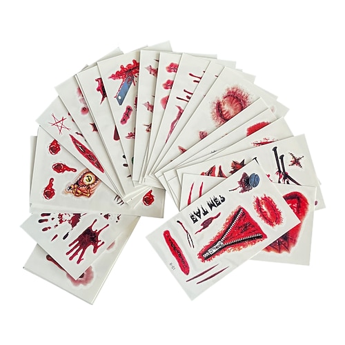 30 pcs Temporäre Tattoos Wasserdicht / Wegwerfbar Gesicht / Korpus / Hände Wassertransfer-Aufkleber Tätowierungsaufkleber