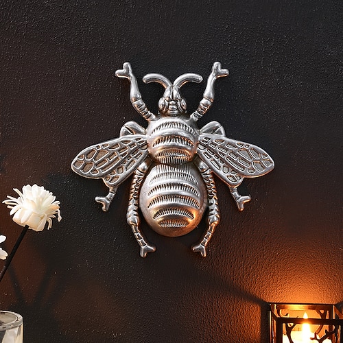 Fliegende Biene aus Kunstharz als Wanddekoration, einzigartiges Insekten-Hängeornament, perfekt für Partys, als Zimmerdekoration, Wohnaccessoire, naturnahe Wandkunst Image