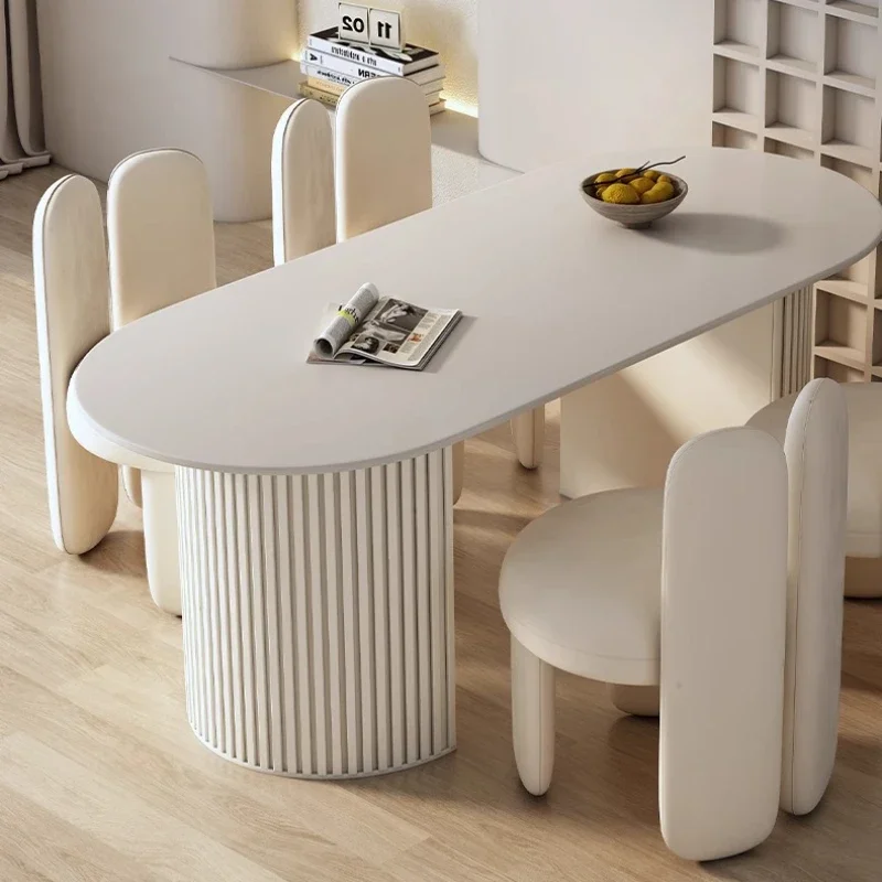 Esstisch-Set für 4 Personen, Esszimmer mit Stühlen, Frühstücksecke mit 4 Stühlen, kompletter Esstisch, 4 Stühle und Schreibtisch für Zuhause Image