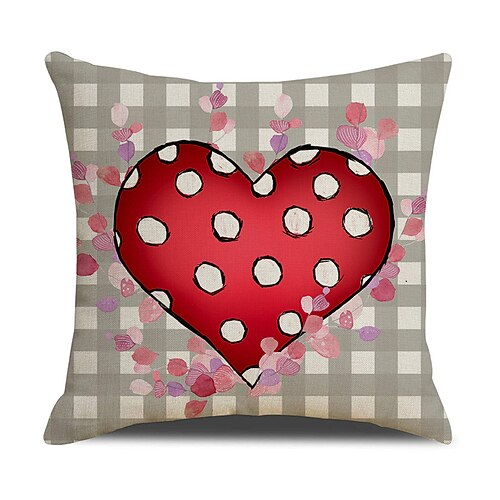 Valentinstag-Kissenbezug, Kissen mit Feiertagsbuchstaben-Print für Sofa, Wohnaccessoires, gemütliches Dekokissen für Wohnzimmer, Schlafzimmer und Büro