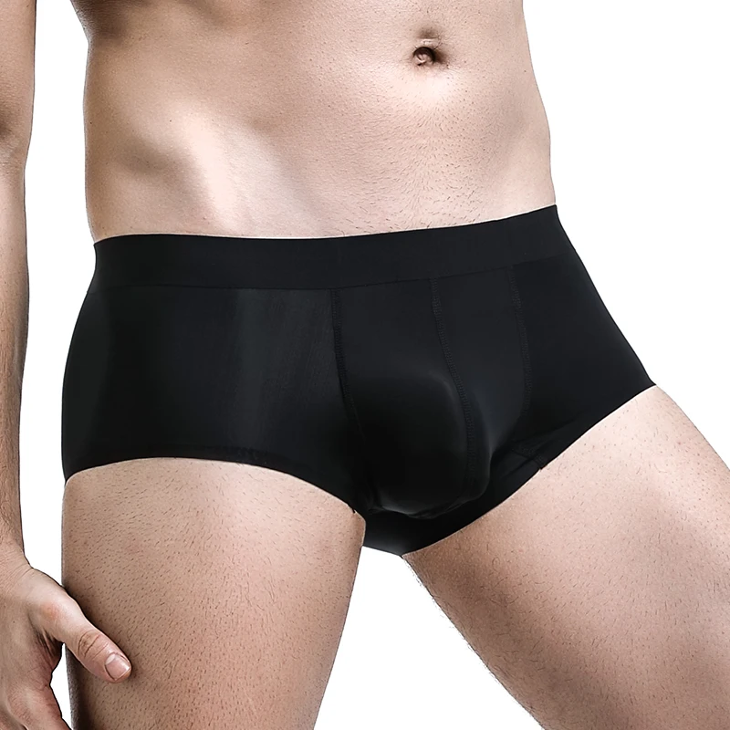 3-teilige Herrenunterwäsche, sommerlicher, ultradünner, nahtloser Slip mit Eisfaden, transparente Herren-Shorts Image
