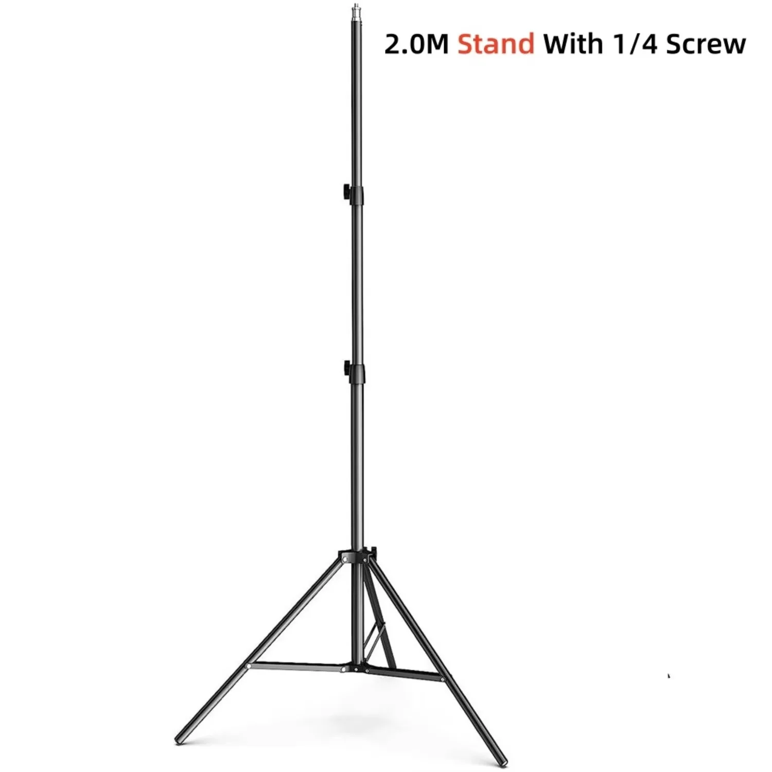Fotografisches Beleuchtungsstativ, Fülllichtstativ, verstellbares Stativ, geeignet für Ringlicht mit 1/4-Zoll-Schraube, Ringlampe, Softbox, Ringlicht Image
