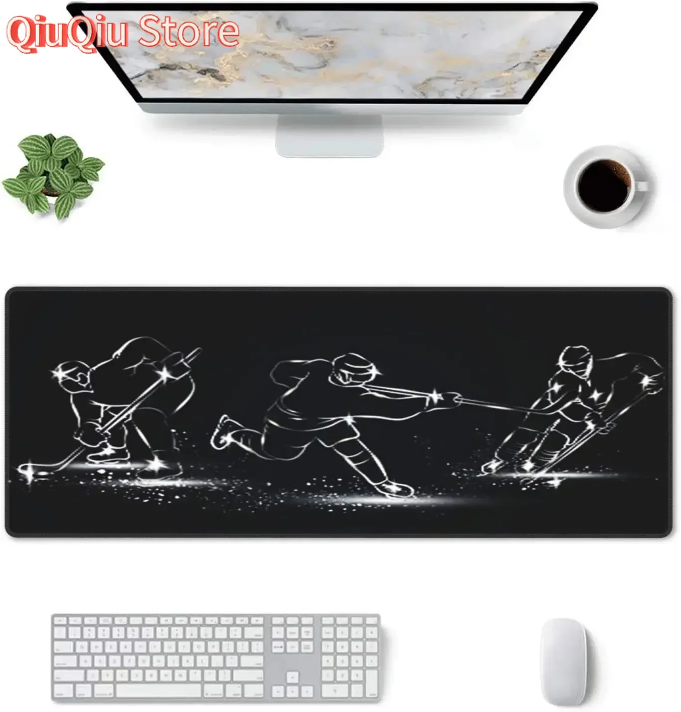 Eishockey-Gaming-Mauspad, kleiner Gamer, professionelle E-Sport-Mäusematte, neue hochelastische, rutschfeste Premium-Pads mit Gummiunterseite Image