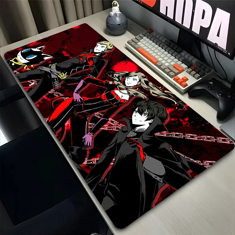 Mauspad, PC, rutschfest, Gummi, cooles Mauspad, Laptop, Gamer, Schrank, Tastatur, Pad, Büro, Computer, Gaming, P-persona 5, Schreibtisch-Mauspad Image