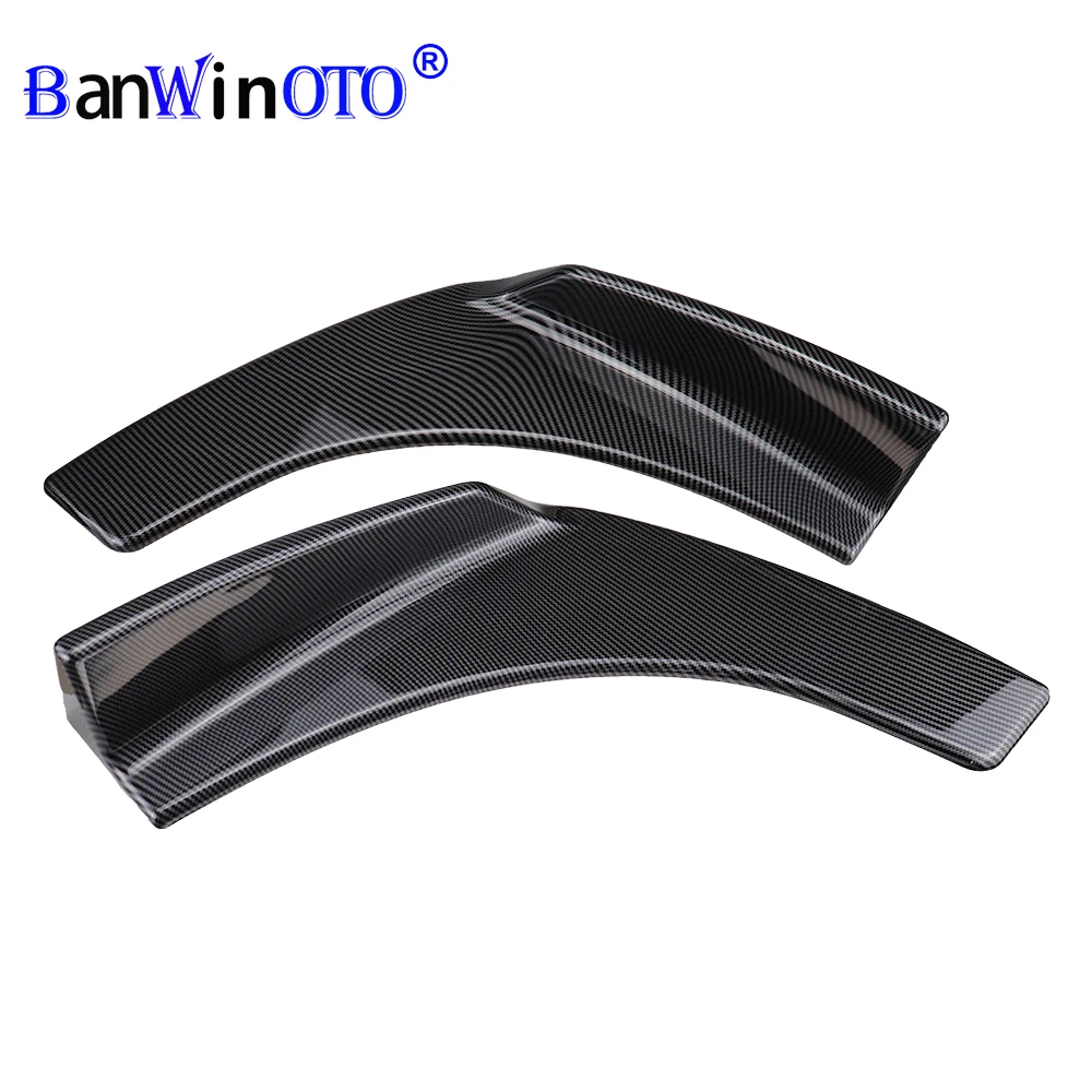 2PCS Universal Front Lip Splitter Deflektor Spoiler Kratzfest Flügel Schaufeln Stoßstange Deflektor Schutz Canard Lip Image