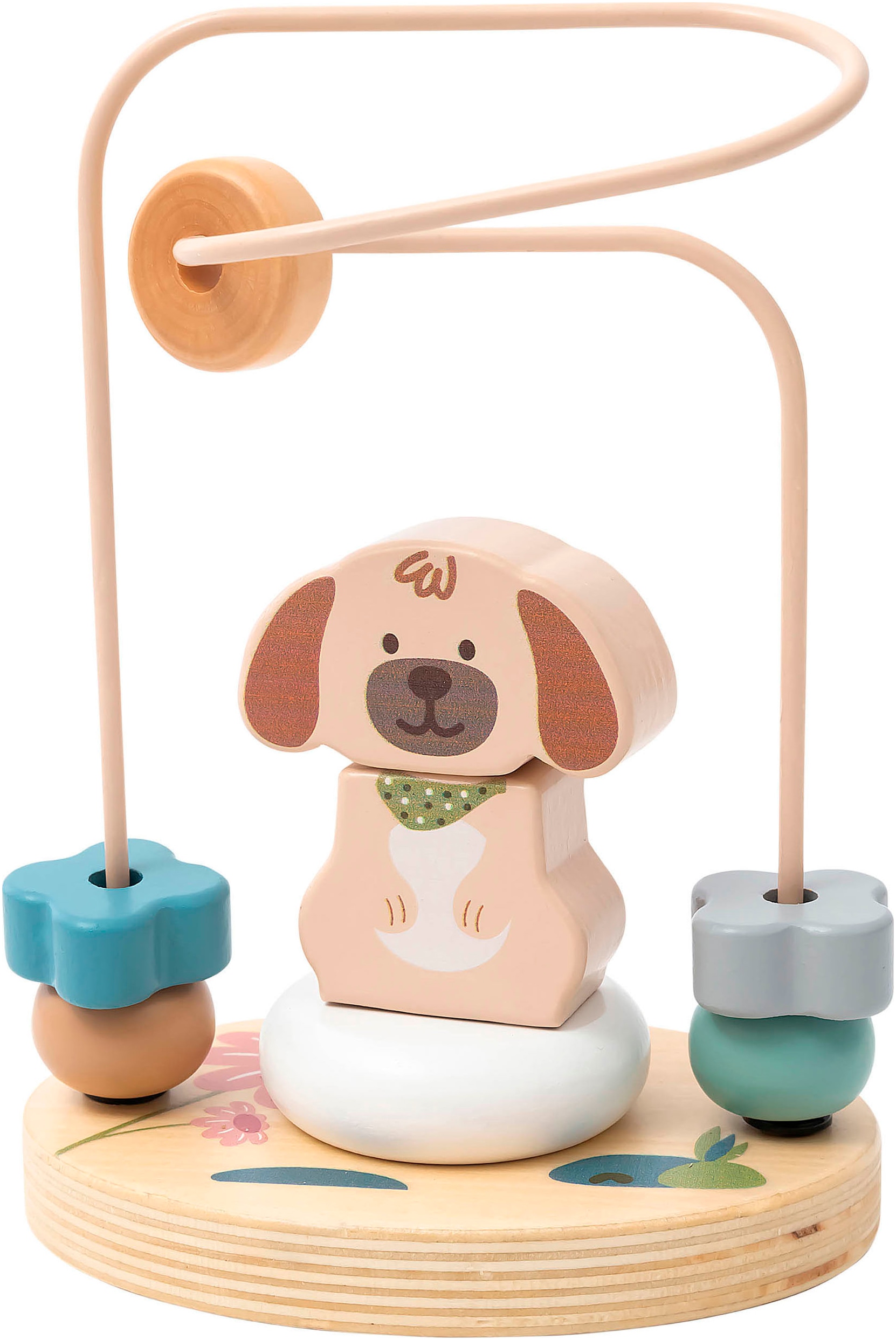 Motorikschleife STERNTALER "Hund Lucky", bunt, Motorikspielzeug, BabyB:11cm H:16cm T:7,7cm, Holz, FSC - schützt Wald, B:11cm H:16cm T:7,7cm