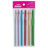 Susan Bates Silvalume Aluminum Crochet Hook Set with Pouch Assorted Size Set of 6