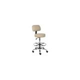 Boss Office Adjustable Faux Leather Drafting Stool in Beige