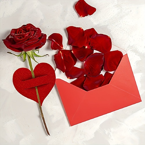 10 pezzi di decorazioni per la tavola a forma di cuore in feltro per San Valentino, decorazioni romantiche, minimaliste, rustiche, per feste, matrimoni, appuntamenti e celebrazioni.