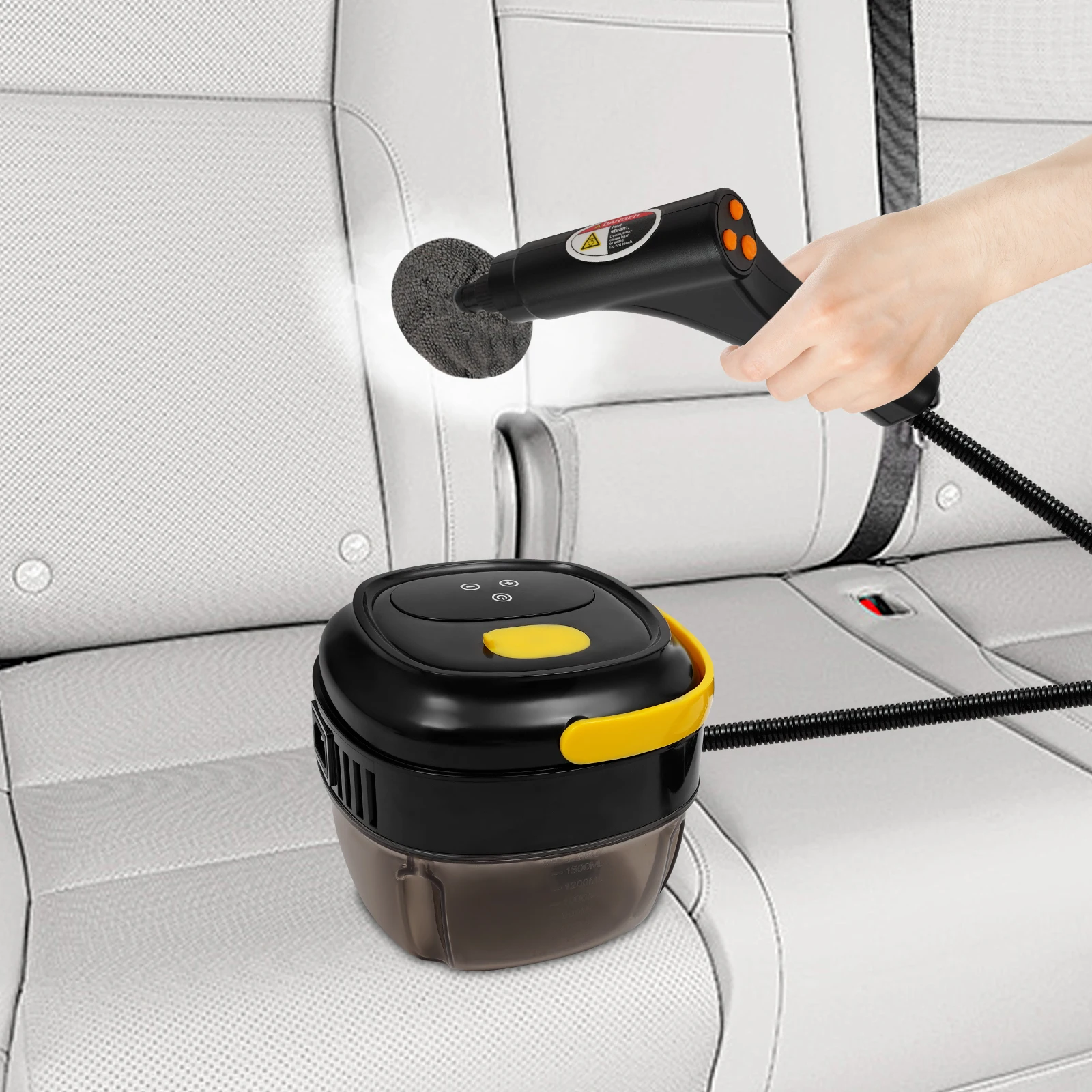 Dampfreinigungsmaschine, tragbarer Dampfreiniger, 1500 W, Mehrzweck-Dampfreiniger, Dampftemperatur 105 ° C 220V Image