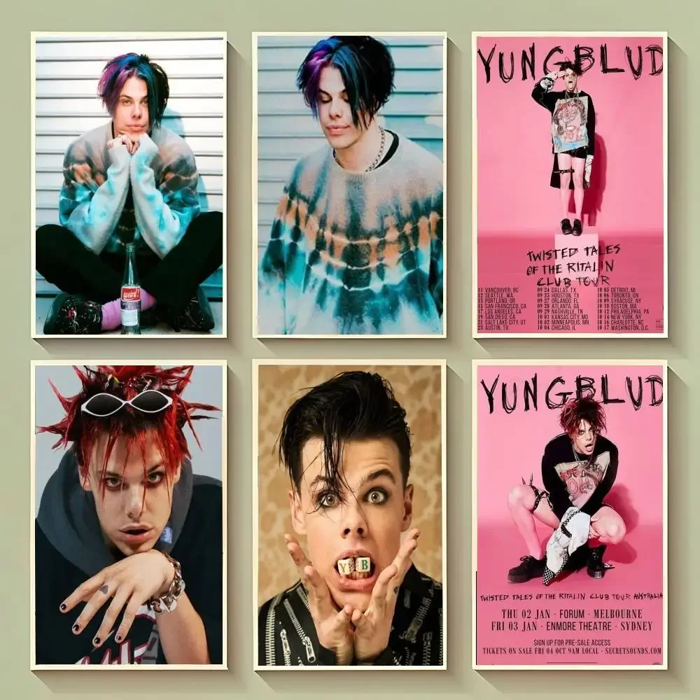 Yungblud Poster, klebrige Poster, wasserfester Papieraufkleber, Kaffeehaus, Bar, Heimdekoration Image