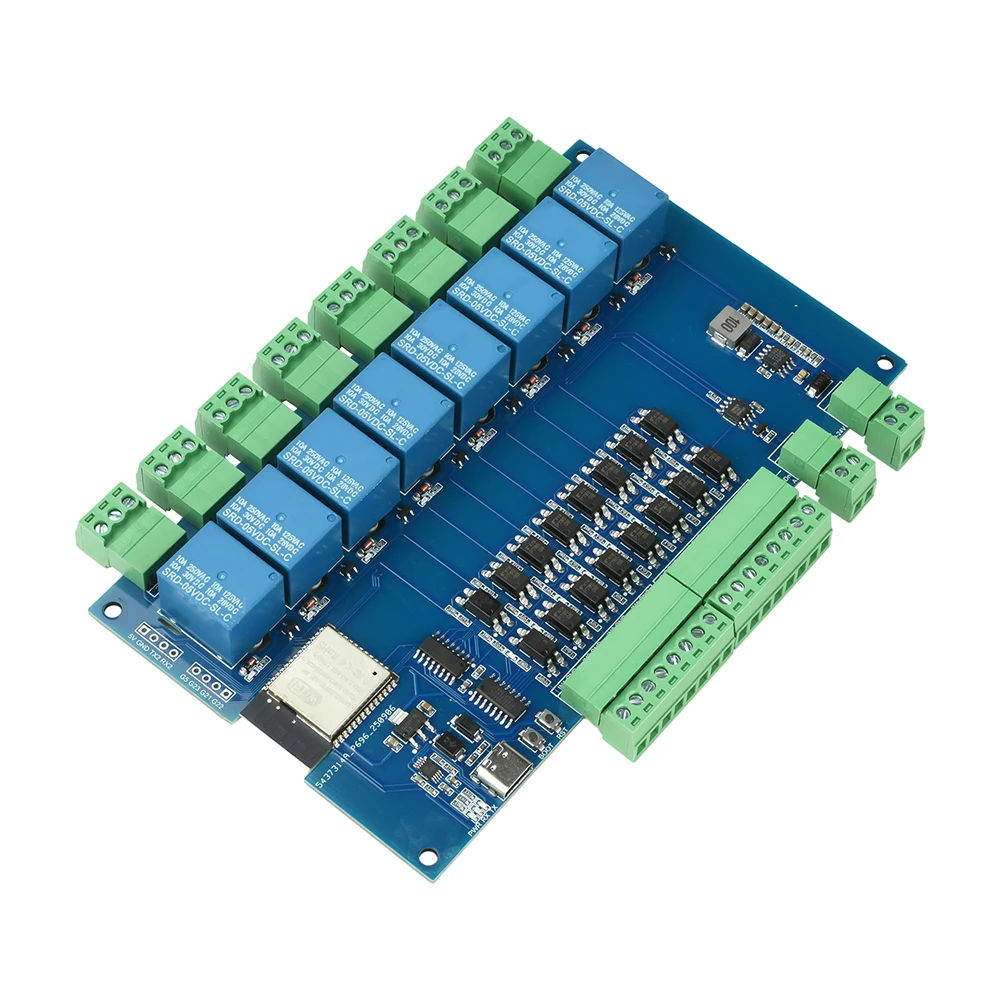 DC 9-24V 4-Kanal/8-Kanal-Relaismodul Esp32 Rs485 Modbus Wifi Bluetooth-Relais Optokoppler-Isolationsmodul Tyep C Image