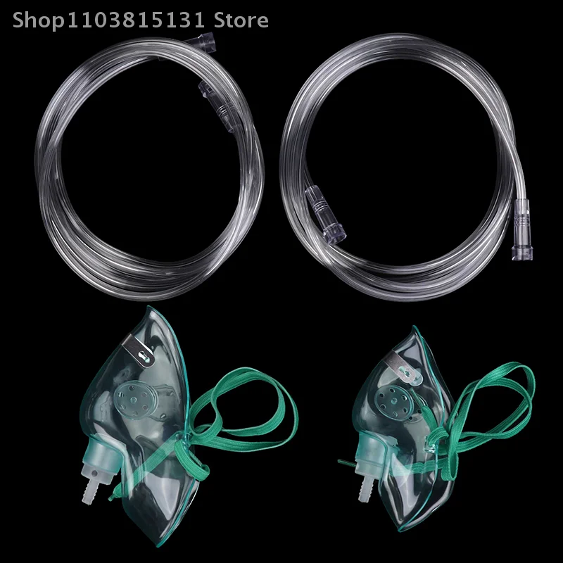 1Set Sauerstoff Atemschutzmaske Vernebler Maske Tasse Mit 2M Rohr Inhalator Leitung Kind/Erwachsene Einweg Atmen Gesundheit Pflege verdampfer Image