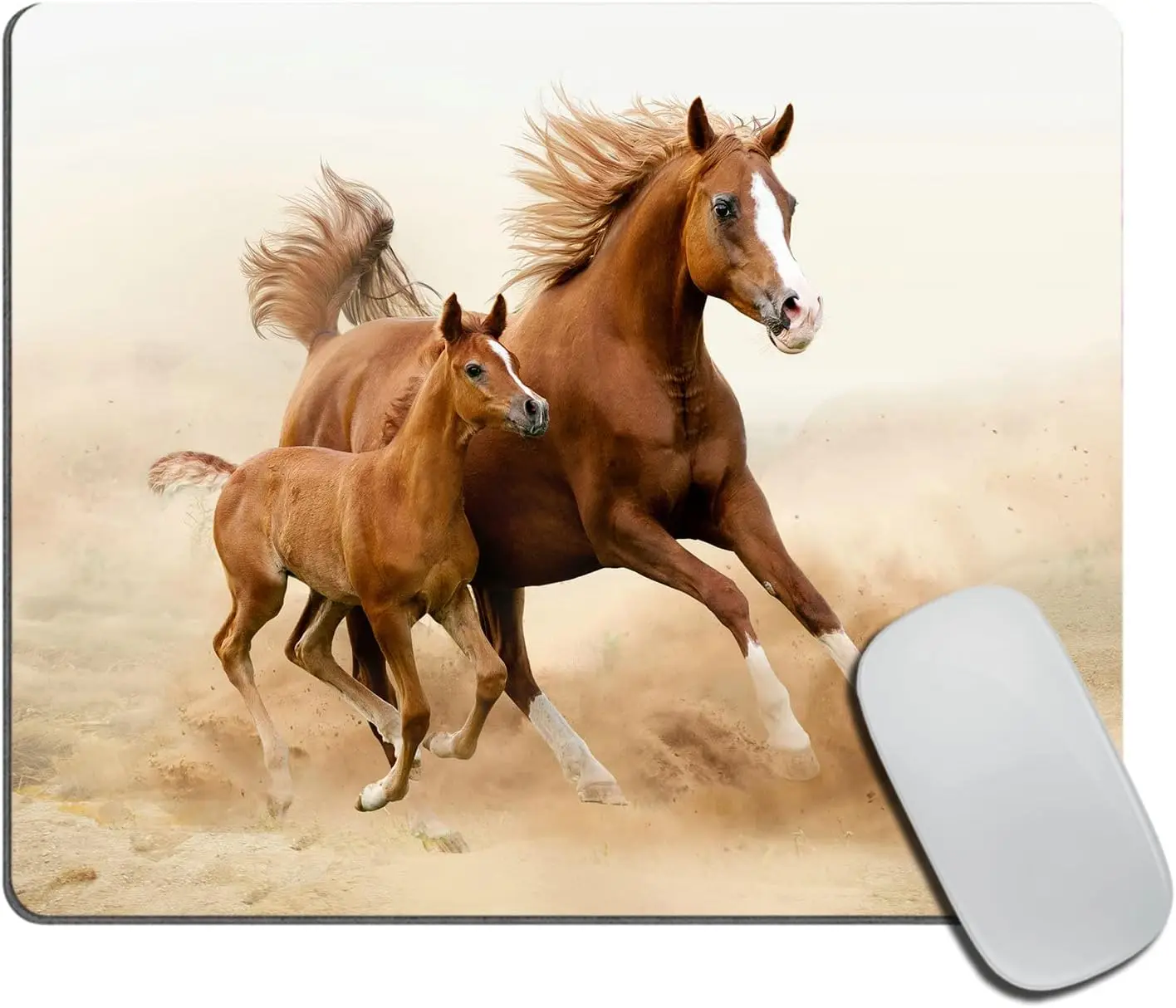 Exklusives Mauspad für das Jahr des Pferdes, rechteckiges Mauspad für Pferde und Kinder, besonderes Neujahrsgeschenk Image
