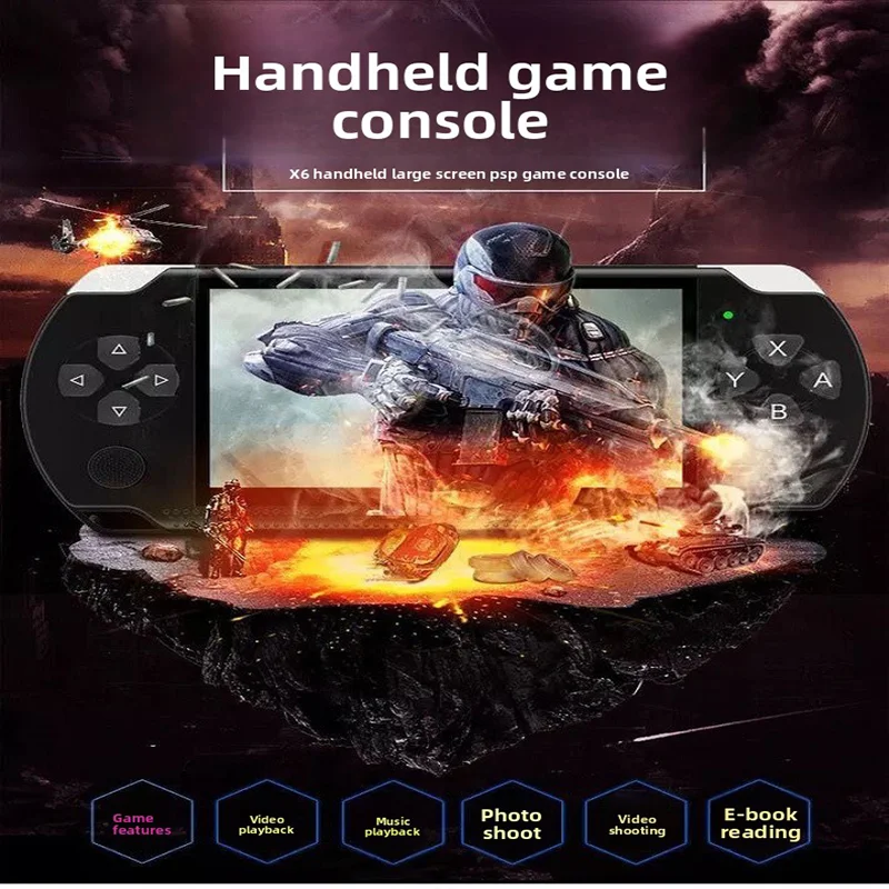 X6 Spielkonsole 12 Emulatoren 10.000 Retro-Arcade-Spiele Arcade-Konsole 4,3-Zoll-Bildschirm IPS Videospiel-Geschenk Image