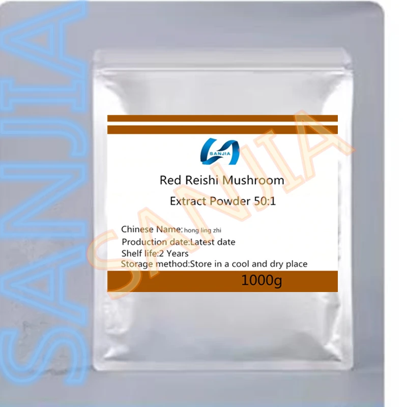 Schneller Versand, individuelle Verpackung für erstklassiges 100 % rotes Reishi-Pilz-Extrakt-Pulver in Aluminiumfolienbeutel Image