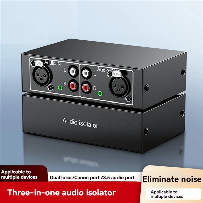 ABAC-Audio Isolator Multifunktionaler Noise Eliminator Dual Lotus XLR Port Verstärker Strom Audio Noise Filter Image