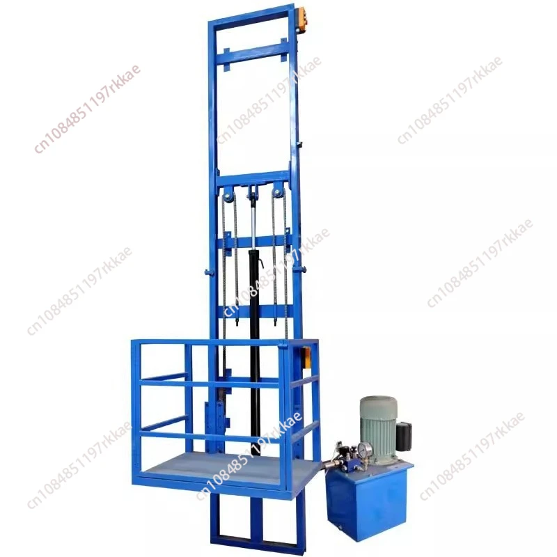 Hause Aufzug Hydraulische Fracht Aufzug Einfache Fabrik Kleine Lager Führungsschiene Hebe Plattform Elektrische Hebezeug 1 ~ 6 M Image