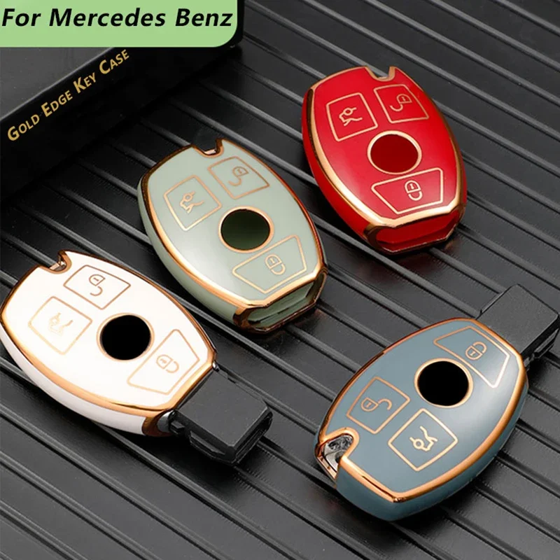 Für Mercedes Benz A B R G Klasse GLK GLA GLC GLR W204 W210 W176 W202 W463 Schlüssel Fall Abdeckung Shell Fob Schutz Auto Zubehör Image