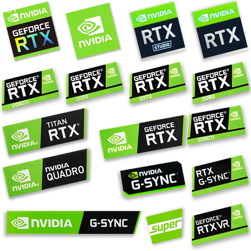 Grafikkartenaufkleber RTX 2080 Ti 2070 2060 TITAN VR GTX 1650 1660 Ti Etikett Image