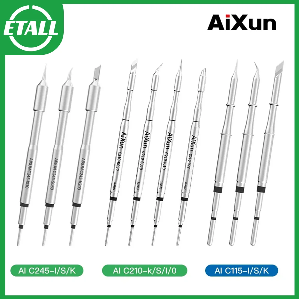 Aixun C210 C245 C115 punte per saldatore T12 maniglia della stazione per JBC T210 T245 T115 originale Sugon T26 T26D Kit T3A T3B senza piombo
