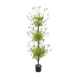 Nearly Natural Lavender Topiary Silk Tree