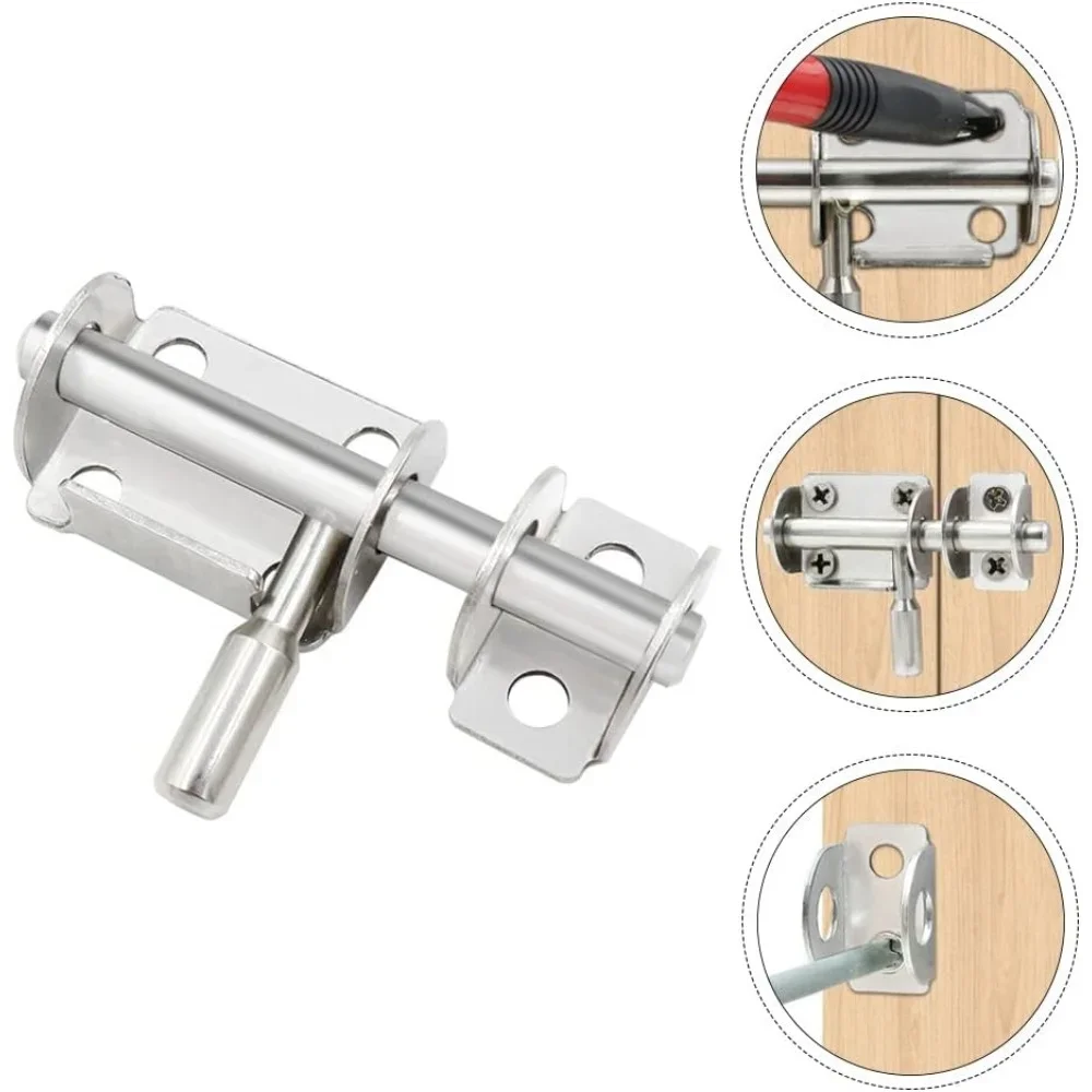 Neue Sicherheitstürriegel Schiebeschrauben Schloss Edelstahl Tore Zäune Garage Schuppen Toilette Schublade Tür Tor Riegel Home Hardware Tor Image