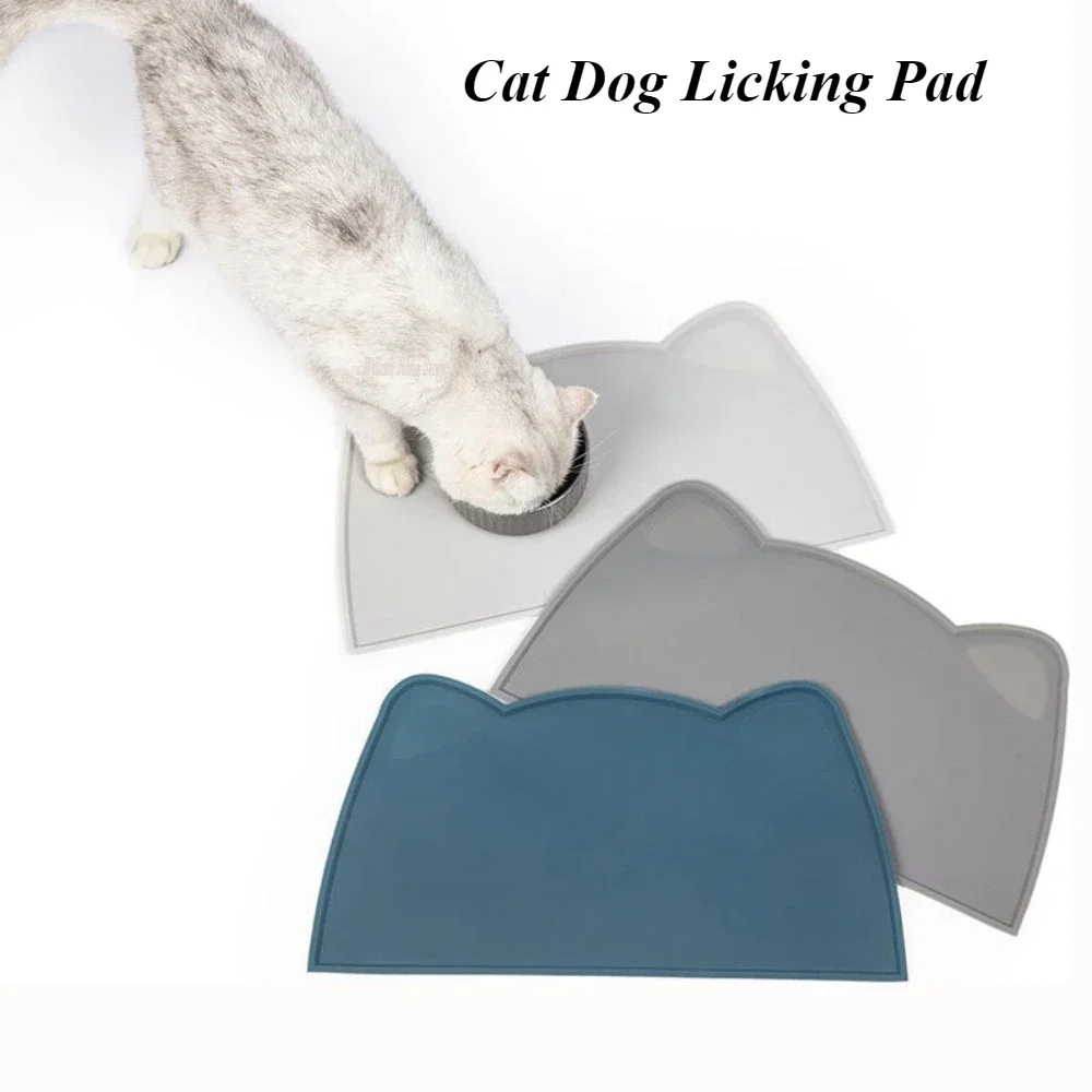 Betten und Möbel füttern Katzen Bett Schüssel Essen Tablett Zubehör. Für Tischset Wasser Hund Matte Katzen Hunde Haustier Welpe Silikon Feeder Image