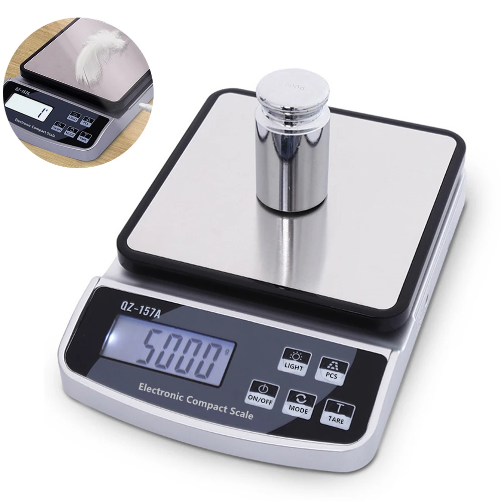 10KG/5KG/3KG Elektronische Waage USB-Aufladung Präzisions-Küchenwaage Lebensmittelwaage Haushalt Kaffeewaage Intelligente Digitale Backwaage Image