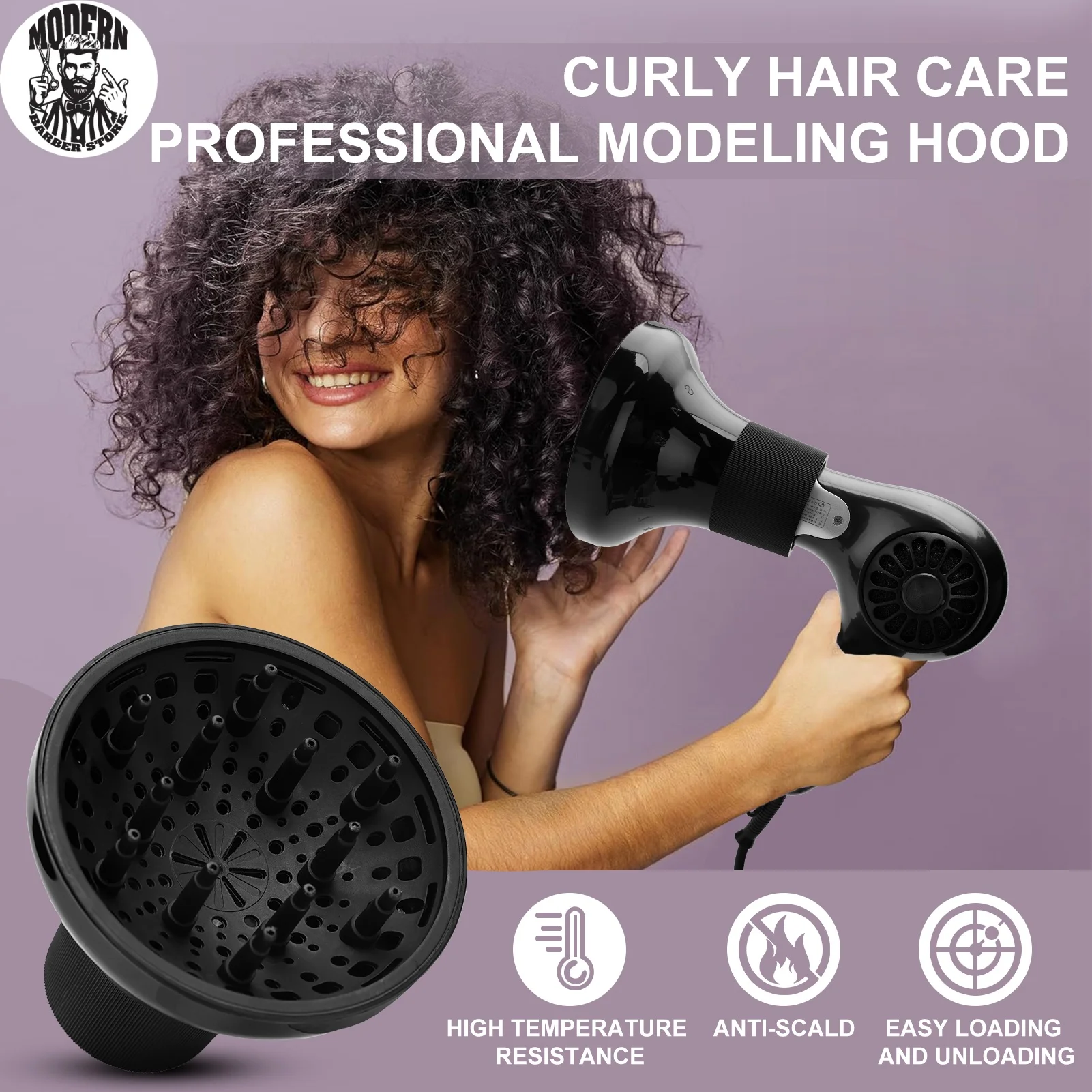 Salon Universal Haartrockner Diffusor für Locken Temperatur Beständig Haar Barbershop Hause Trocknen Gebläse Haar Styling Zubehör Image