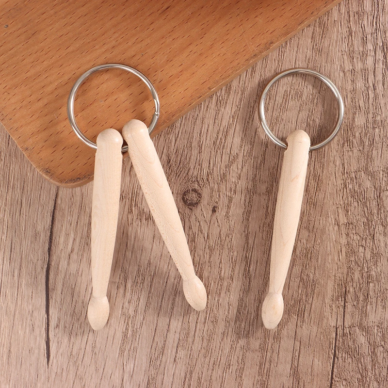1/3/5Pc Mini Drum Sticks Schlüsselbund Holz Drumsticks Schlüssel Ring Keyfob Percussion Geschenk Stick Auto Kette tasche Hängen Zubehör Image