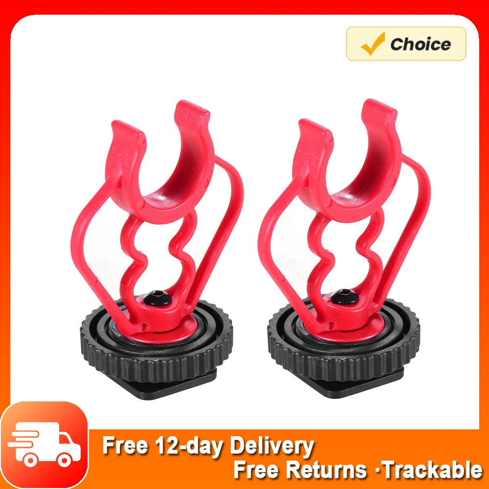 2 Stück universelle Mikros chock halterung Kalt schuh halterung Adapter abs Kunststoff Mikrofon halterung Ersatz für Schrotflinte mikrofone Image